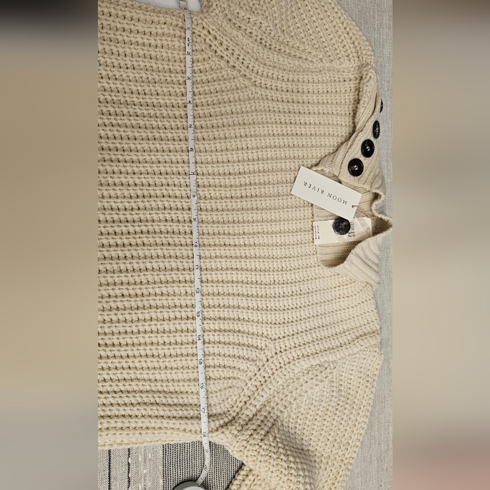 Elegant Anthropologie Cream Knit Sweater Dress - Picture 11 of 11